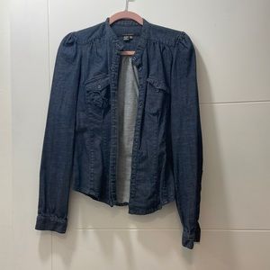 Zara Jeans jacket shirt /shacket. Size:Medium. Tailored through the waist.